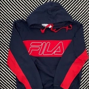 Fila color-block hoodie.